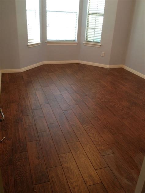 Tile floor living room, Wood tile floors, Wood look tile