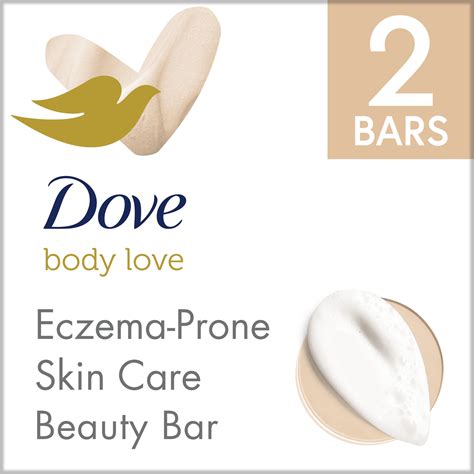 Dove Body Love Beauty Bar Soap Eczema-Prone Skin Care With Colloidal Oatmeal Fragrance-Free, Oz ...