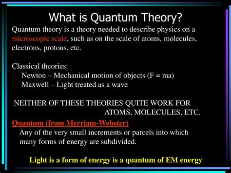 PPT - Quantum Theory PowerPoint Presentation, free download - ID:212901