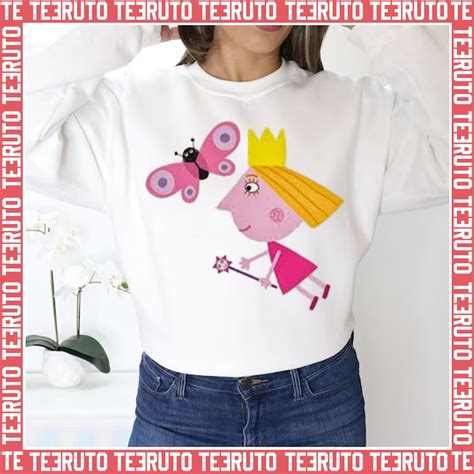 Ben And Holly Character Holly With Butterfly Unisex Sweatshirt - Teeruto