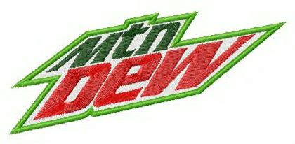 Mountain Dew logo embroidery design