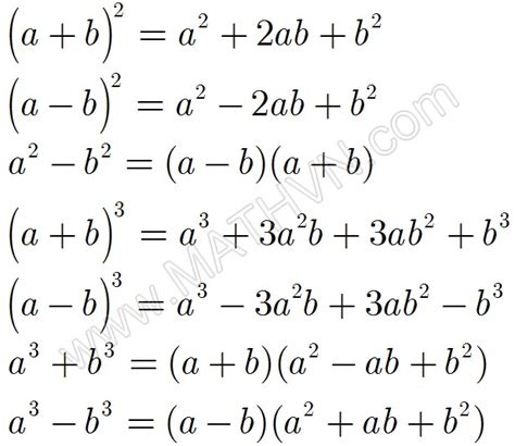 Toán học: Những Hằng Đẳng Thức Đáng Nhớ Và Hệ Quả