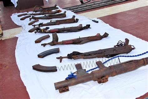 Rusty weapons confiscated from Somalian pirates. Oiled with some old oil. Still work [1280×854 ...