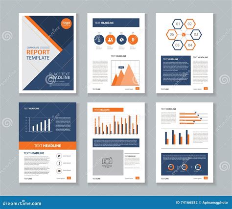 Page Layout Design Template, for Brochure Flyer and Report Stock Vector ...