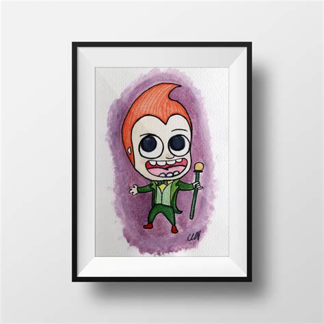 Drop Dead Fred Cobwebs Rik Mayal watercolour watercolour | Etsy