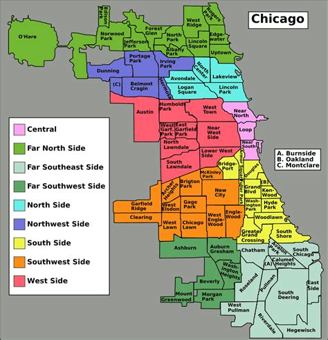 Chicago Map Area - Zip Code Map