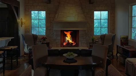 Cozy Cottage Ambience | Rain and Crackling Fireplace Sounds | 10 hours - YouTube