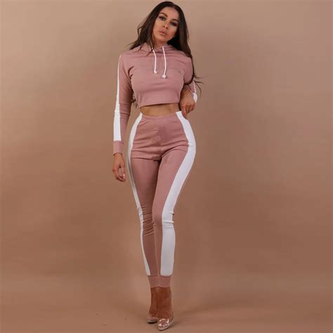 Two Piece Set Top and Pants 2 Piece Set Women Outfits Pink Outfit Women ...