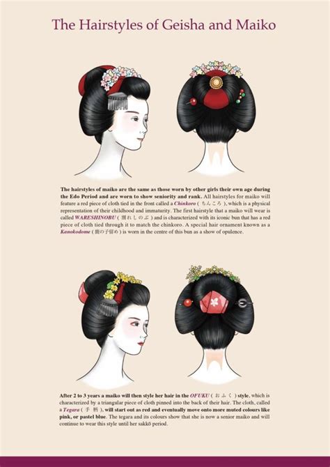 The Hairstyles of Geisha and Maiko (Shimada, Wareshinobu, Sakko) - Tea ...