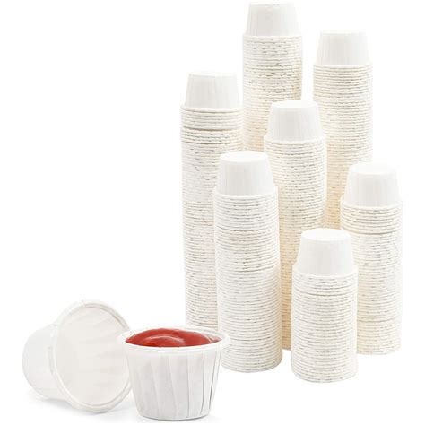 Walmart 600 Pack Mini Sample Cups, Disposable Paper Souffle Condiment ...