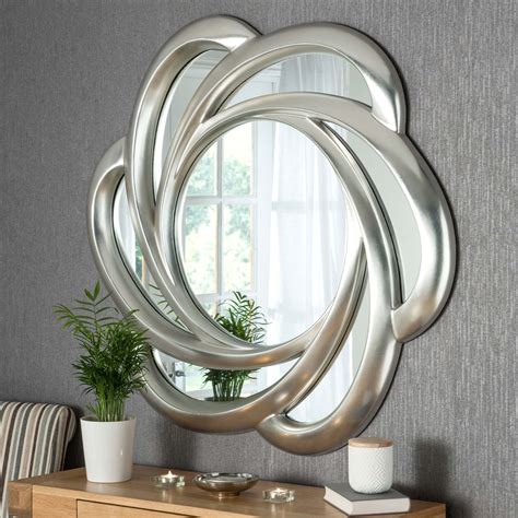 Contemporary Silver Swirl Wall Mirror | Wall Mirrors