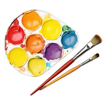 Paint Palette And Brush, Paint, Palette, School PNG Transparent Image and Clipart for Free Download