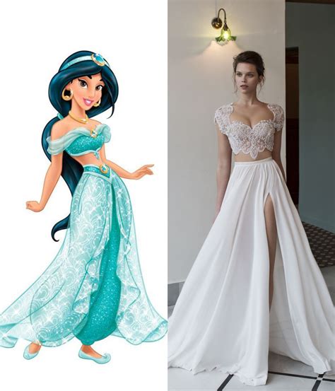 Modern wedding dresses for every Disney princess | Disney princess wedding dresses, Disney ...