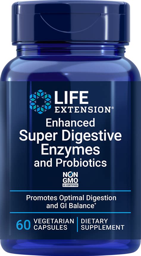 Enhanced Super Digestive Enzymes Probiotics, 60 capsules | Life Extension