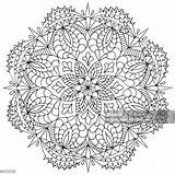 Stock Ilustrace Omalovánky Stránka Mandala Obrys Kresba Pro Arteterapie  sketch template