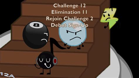 BFDI Camp S2 Elimination 11 / Challenge 12 / Rejoin Challenge 2 / Debut Sign-Up - YouTube