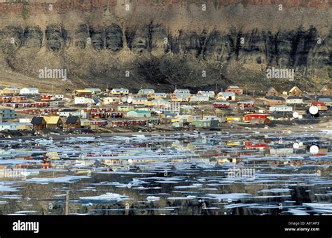 Canada, Nunavut, Arctic Bay village on Baffin island Stock Photo ...