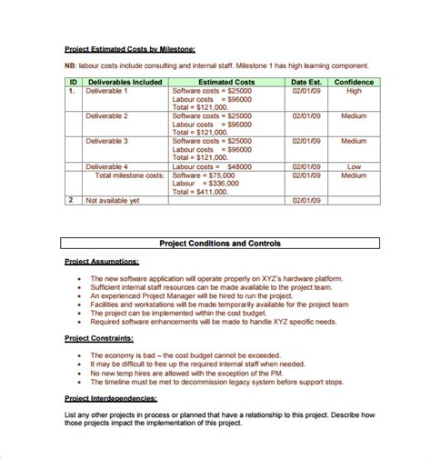 FREE 8+ Project Charter Templates in PDF | MS Word