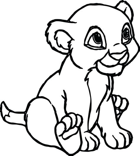 Lovely Cartoon Lion Coloring Page Free Printable