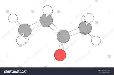 3d Illustration Butanone Chemical Compound Found Stock Illustration ...