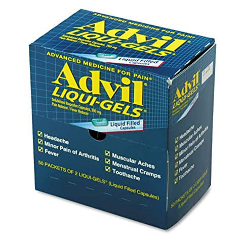 Advil Liquid Gels – 50 Packs x 2 Tablets (Box) – McGuyver Distributors