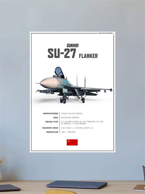 Su27 Flanker SPEC. Poster – flightposterstore