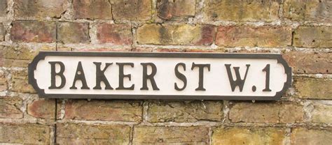 Vintage Wood street road sign, Baker St W1 | eBay | Vintage wood, Road signs, Wood