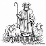 Shepherd And Sheep Coloring Pages  Free & Printable sketch template