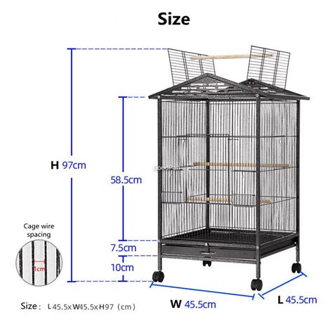 New Large Bird Cage Parrot Cage Kulungan Ng Ibon with tray budgerigar Kulungan Ng Loro | Shopee ...