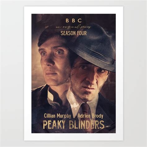 Peaky Blinders poster, Cillian Murphy is Thomas Shelby, Adrien Brody is ...