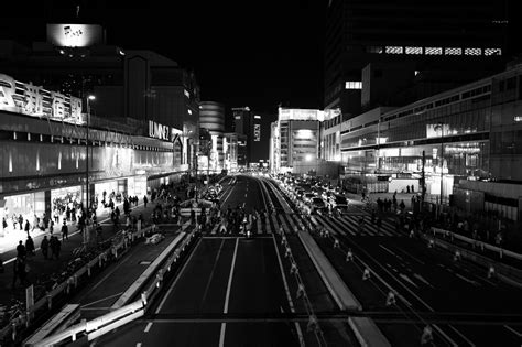 Wallpaper : Japan, city, street, cityscape, night, road, symmetry ...