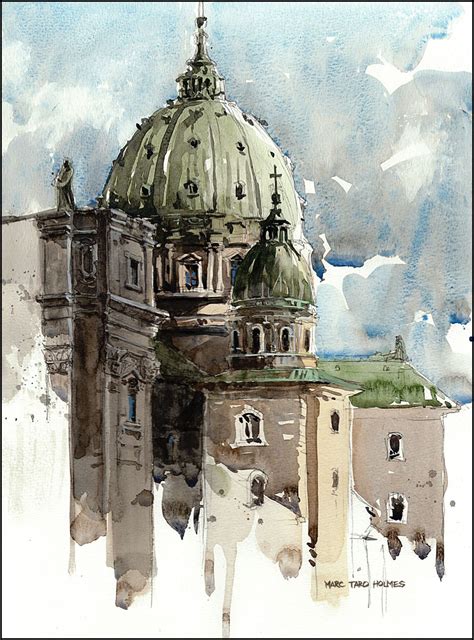 10Nov07_MarieReineDuMonde | Watercolor architecture, Architecture sketch, Architecture drawing