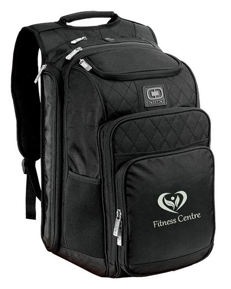 Logo Embroidered Ogio Epic Sleek Backpack at ApparelnBags.com