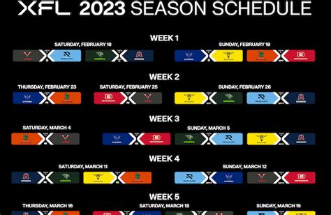 XFL and ESPN Announce 2023 Schedule - Muscle Sport Magazine