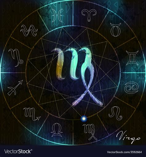 Virgo symbol of astrological Royalty Free Vector Image