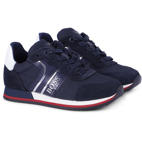 Boss Boss Boys' Sneakers in Navy Blue — BAMBINIFASHION.COM