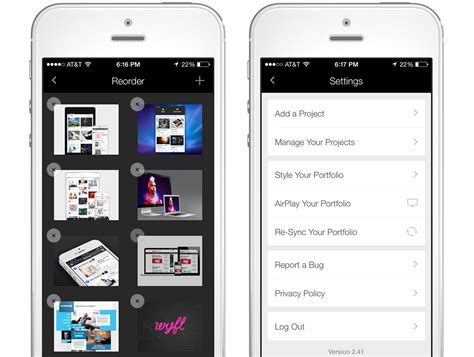 Creative Portfolio for iOS and Android on Behance