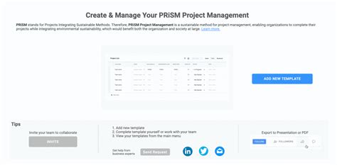 PRiSM Project Management Template – Project Management Software Online Tools