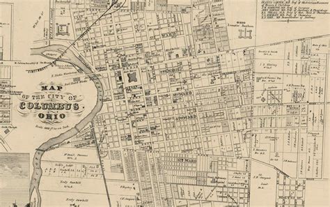 Franklin County Ohio 1856 Old Wall Map Reprint With | Etsy