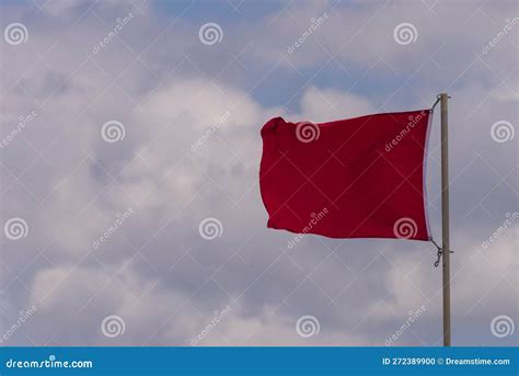 Red High Hazard Beach Caution Flag Royalty-Free Stock Image | CartoonDealer.com #272389900