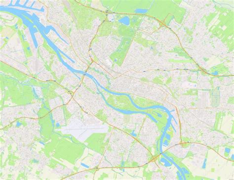 Bremen - Modern Atlas Vector Map | Boundless Maps