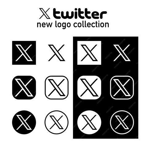 Premium Vector | Twitter x new logo set 2023 twitter x logo vector pack ...