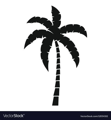 Palm tree icon simple style Royalty Free Vector Image