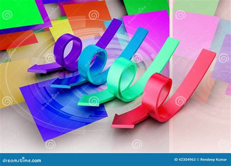 Bend arrows stock illustration. Illustration of achievement - 42304963