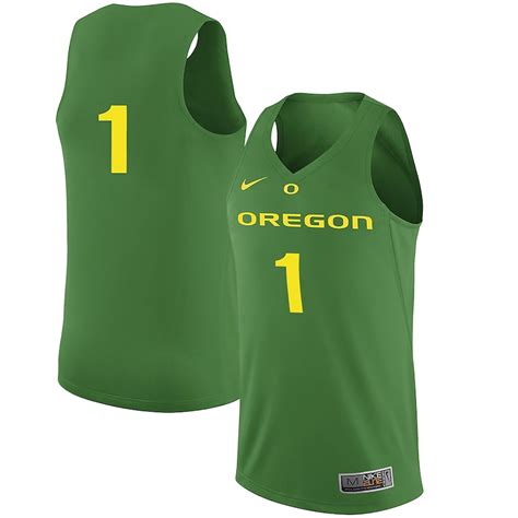 Men's Nike Apple Green Oregon Ducks College Replica Basketball Jersey