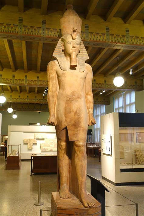 Colossal statue of King Tutankhamun from the temple of Aye and Horemheb in Luxor. New Kingdom ...