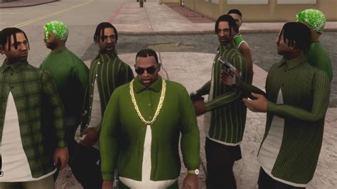 Carl & 7 Grove Street Gang Members Take Over Ballas Territory! GTA San Andreas Definitive ...