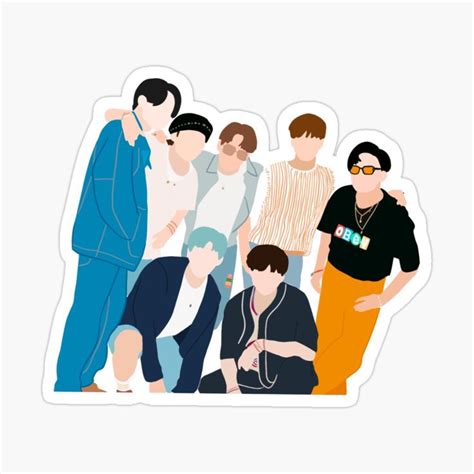 BTS Dynamite Sticker Sticker by trexdoodles in 2022 | Bts drawings, Bts chibi, Cute stickers