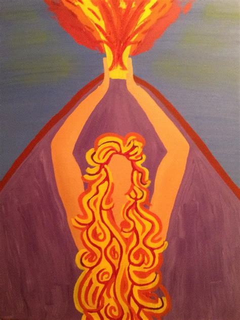 Pele The Volcano Goddess Painting by Pammyla Brooks