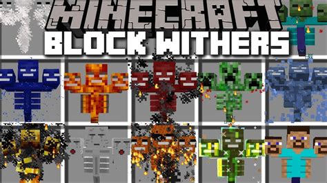 Minecraft BLOCK WITHER MOD / FIGHT THROUGH THE STORM OF WITHERS AND ...